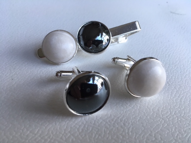 Urim & Thummim cufflinks and tie clip set